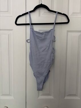 Urban Outfitters Lavender Ribbed Bodysuit with Side Ties